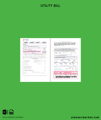 Brezilya ENEL Elektrik Fatura Fatura word (2 pages)