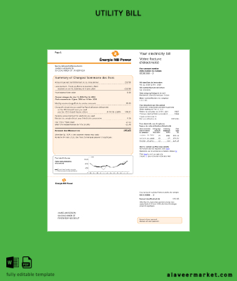 Kanada Énergie NB Power Elektrik Fatura