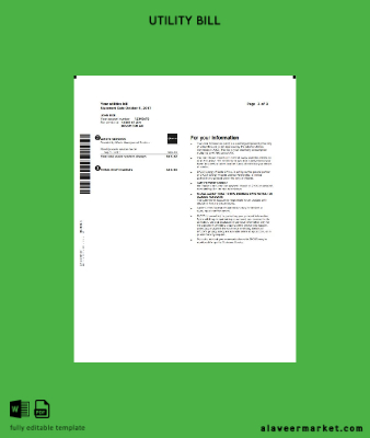 Kanada Epcor Elektrik Fatura Fatura word 3 pages 3