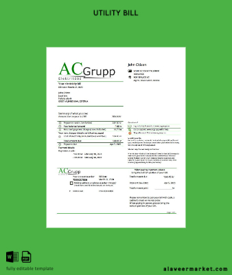 Estonya AC Grupp OÜ Elektrik Fatura Fatura word