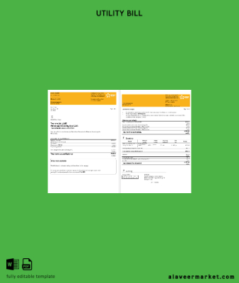 Fransa EDF Energy Fatura Fatura word 4 pages 1 2