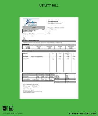 Fransa Energies & Services Régie Municipal d’ Electricité Sarre-Union Elektrik Fatura Fatura word