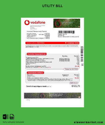 Yunanistan Vodafone Yunanistan Fatura Fatura word