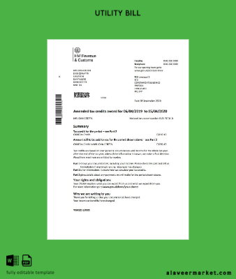 HM Revenue & Customs tax Kredi Fatura Fatura word