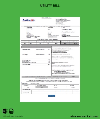 Hindistan Hathway Cable & Datacom Fatura Fatura word