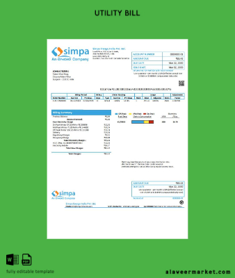 Hindistan Simpa Energy Hindistan Pvt. Ltd Fatura Fatura word