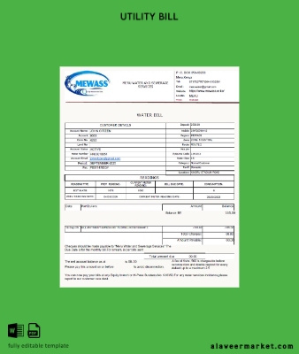 Kenya Meru Su and Sewerage Services Fatura Fatura