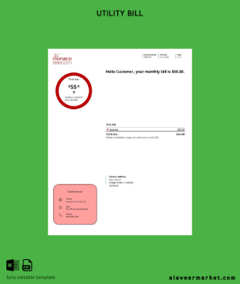 Monaco telecom internet Fatura Fatura 3 pages