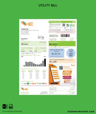 Pakistan K-electric Limited Fatura Fatura