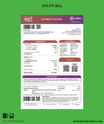 Filipinler Red Fiber Fatura Fatura
