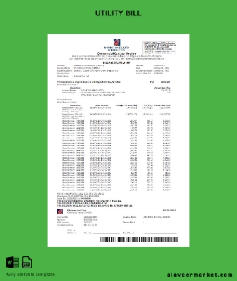 Filipinler Robinson Land Co. Fatura Fatura Word and PDF Şablon