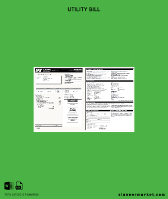 Filipinler Sky Cable Corporation Fatura Fatura 2 pages, version 2