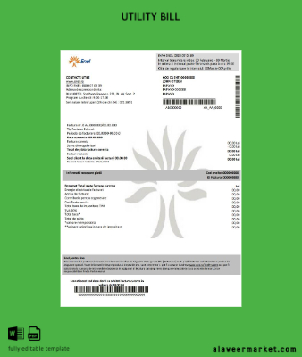 Romanya Enel Elektrik proof of address Fatura Fatura
