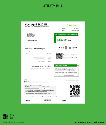 Singapur StarHub Fatura Fatura