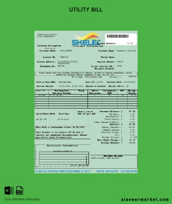 St. Kitts Elektrik Şirket (SKELEC) Fatura Fatura