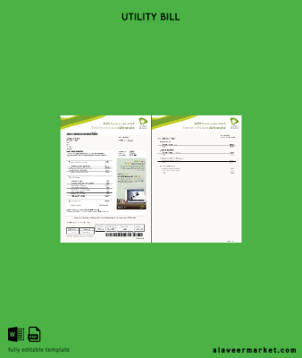 UAE Etisalat Fatura Fatura 2 pages, version 2
