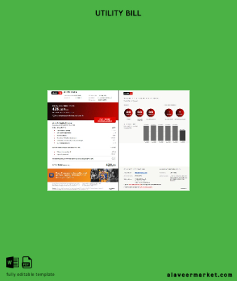 UAE Etisalat Fatura Fatura 2 pages, version 3
