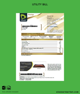 UAE Etisalat Fatura Fatura version 2