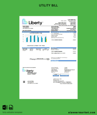 USA California Liberty Utilities Fatura Fatura