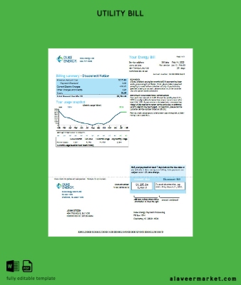 USA Duke Energy Fatura Fatura version 1