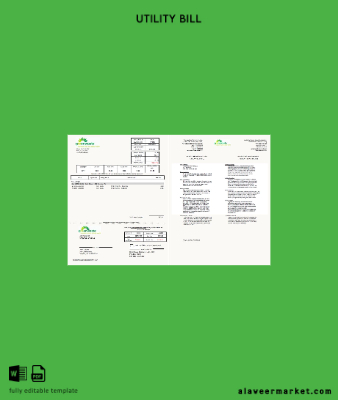 USA Green Waste Fatura Fatura Şablon in Word and PDF formats, 2 pages