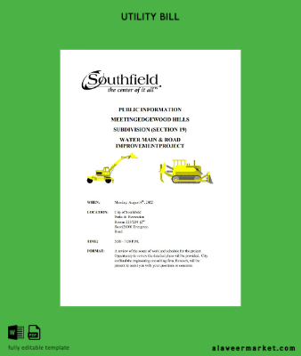 USA Michigan City of Southfield Fatura Su and construction shut off notice 3 pages 3
