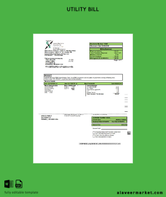 USA Yeni Meksika Elektrik proof of address Fatura Fatura