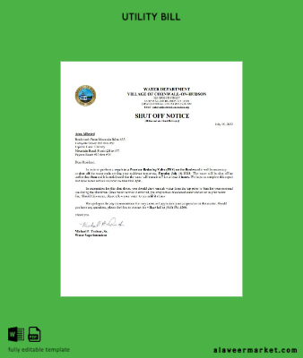 USA Yeni York Cornwall-on-Hudson Su Fatura Fatura shutoff notice