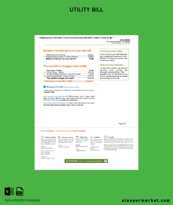 USA Yeni York PSEG Fatura Fatura 5 pages 2