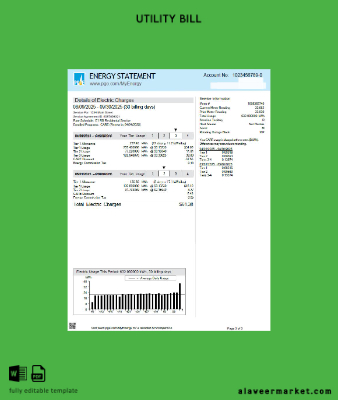 USA PG&E Fatura Fatura 3 pages, 3rd page