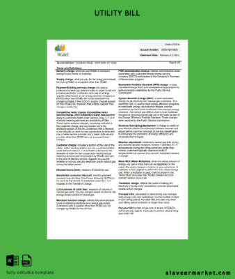 USA RG&E Fatura Fatura (2 pages) 5