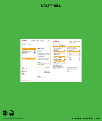 USA San Francisco Xfinity Comcast Fatura Fatura (2 pages)
