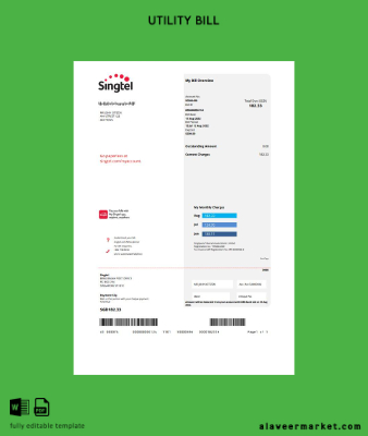 USA Singtel Fatura Fatura