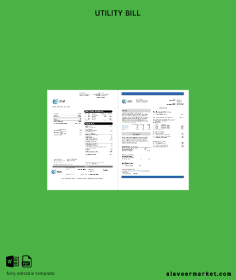 USA Texas AT&T telecommunications Fatura Fatura (2 pages)