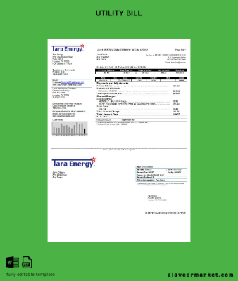 USA Texas Tara Energy Fatura Fatura