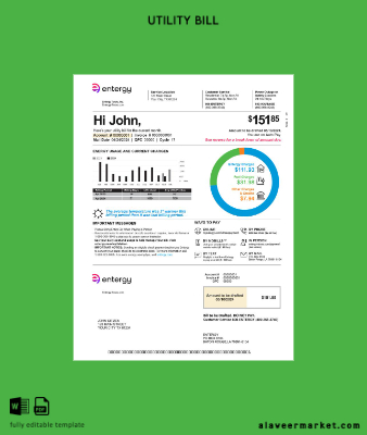 USA Texas entergy Fatura Fatura 2 pages page 1