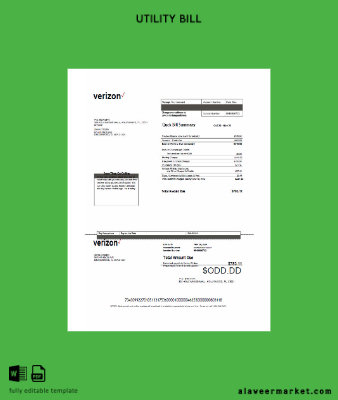 USA Verizon Fatura Fatura word version 2