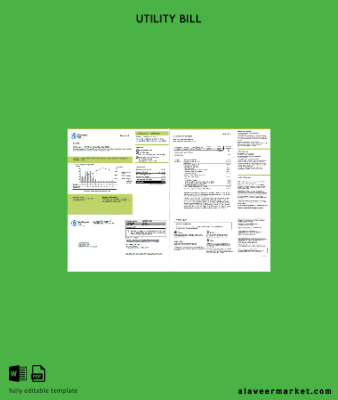 USA Washington Gaz Fatura Fatura word 2 pages