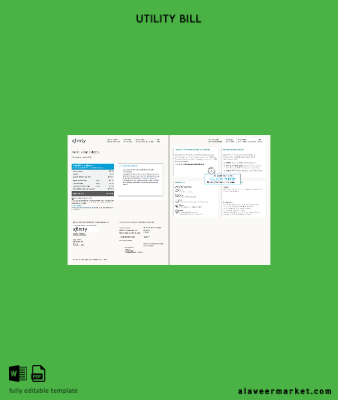 USA Xfinity Fatura Fatura word 3 pages, version 2, 1-2 pages