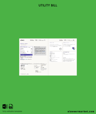 USA Xfinity Fatura Fatura word 3 pages, version 3, 1-2 pages