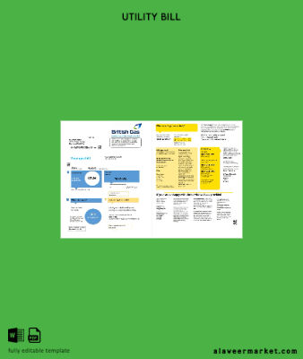 United Kingdom British Gaz Fatura Fatura (2 pages) version 1