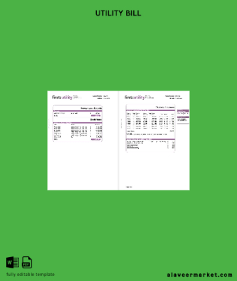 United Kingdom First Gaz and Elektrik Fatura Fatura 6 pages.