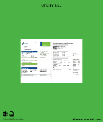 United Kingdom SSE Energy Fatura Fatura 4 pages 1 2