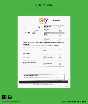 United Kingdom Sky Fatura Fatura
