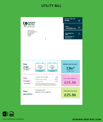 United Kingdom United Utilities Fatura Fatura