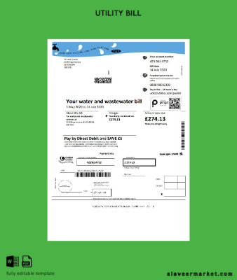 United Kingdom United Utilities Su Fatura Fatura